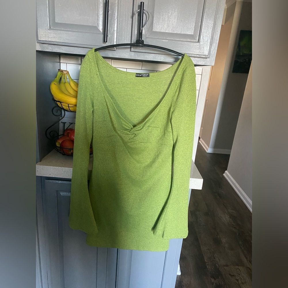 Women’s tequila lime green Shein sweater dress